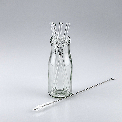 Trinkhalm GLASKLAR, kurz