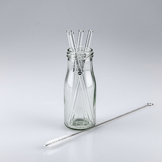 Trinkhalm GLASKLAR, kurz